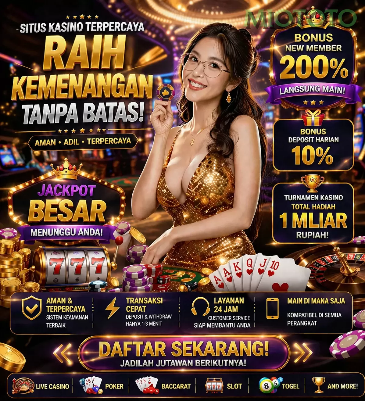 Main miototow Menang Jackpot Besar
