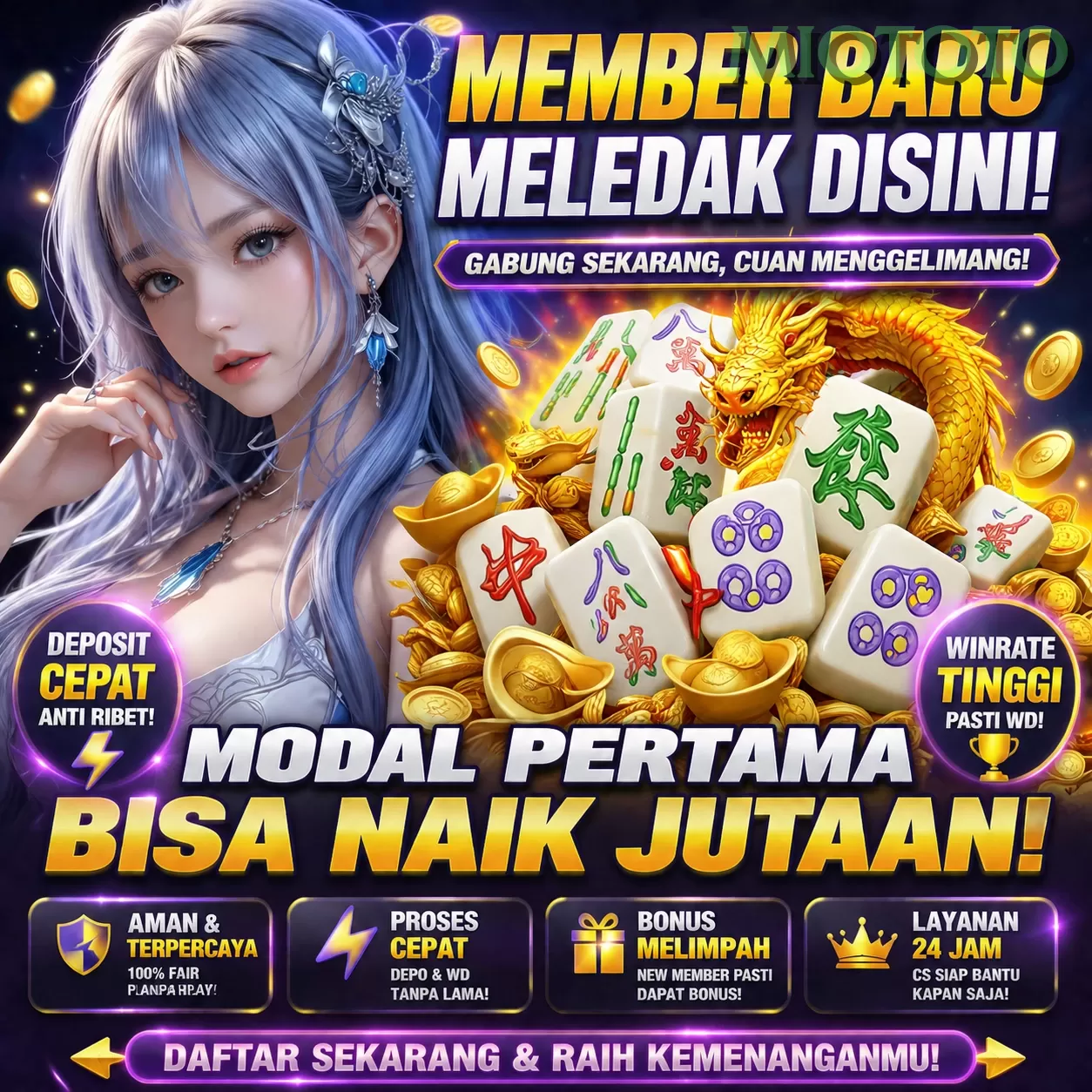 Main miototow Menang Jackpot Besar